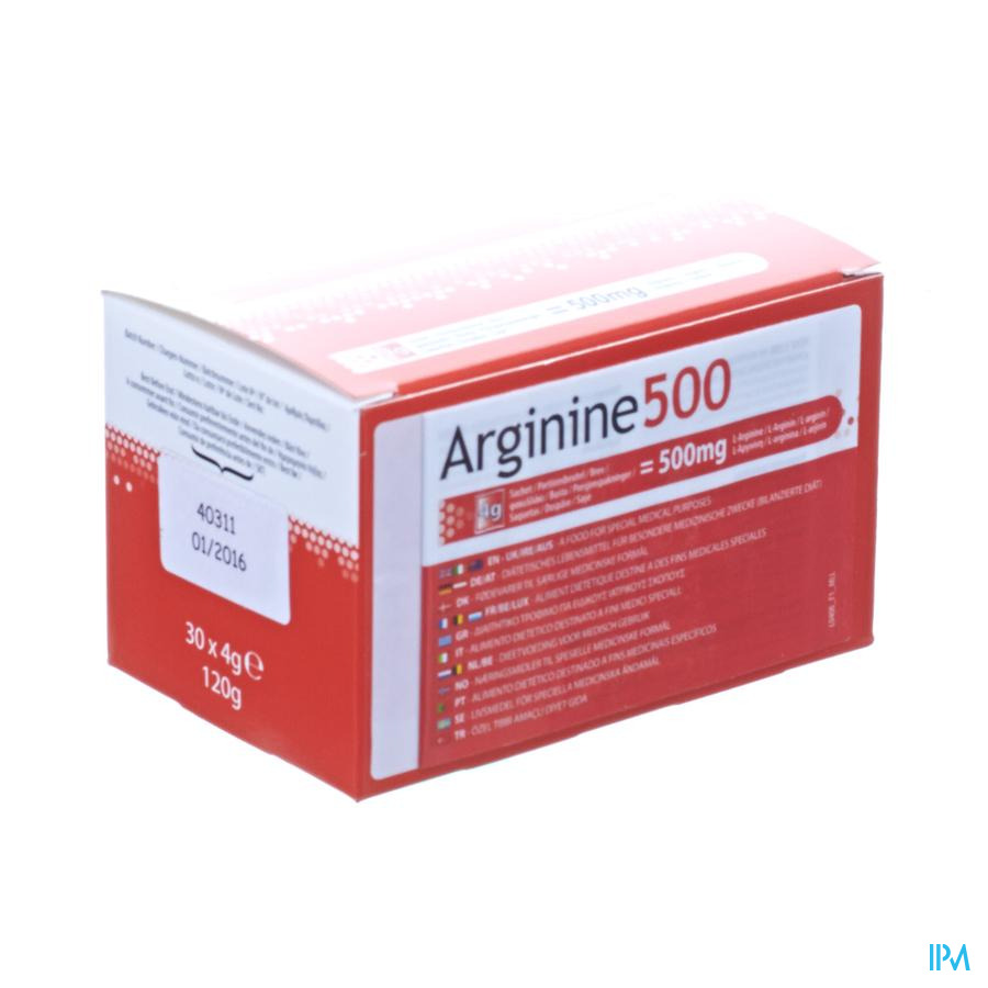 Arginine 500 Pdr Sachet 30x4g