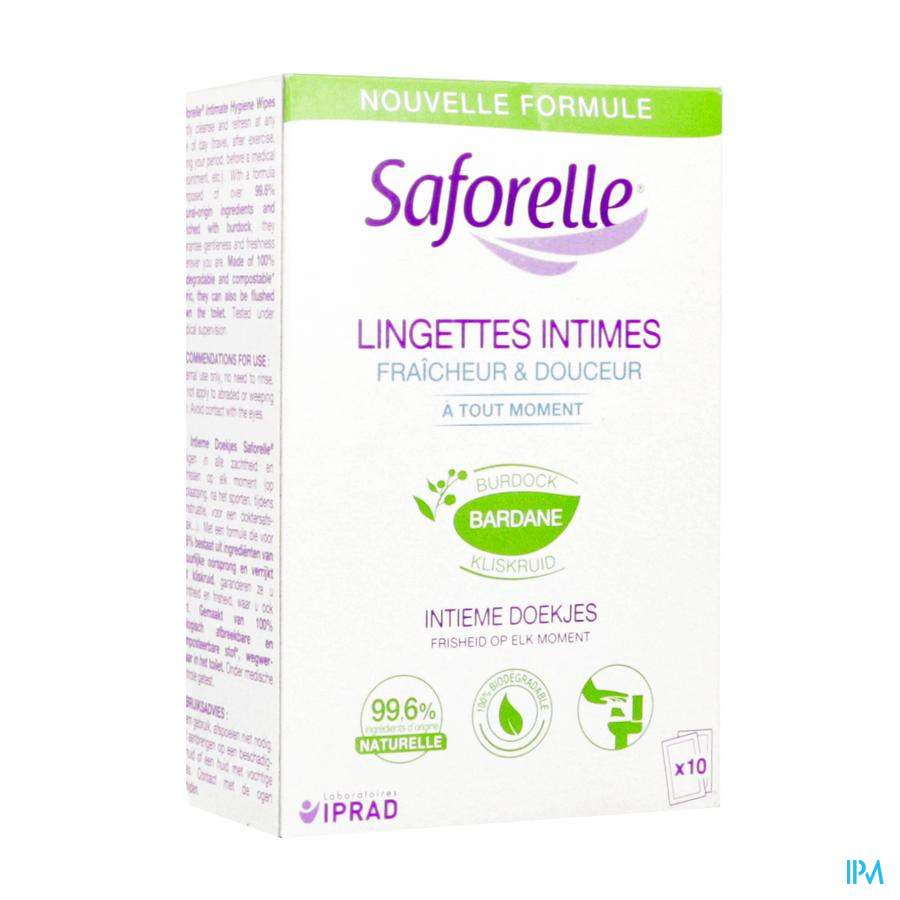 Saforelle Lingettes Flushable 10