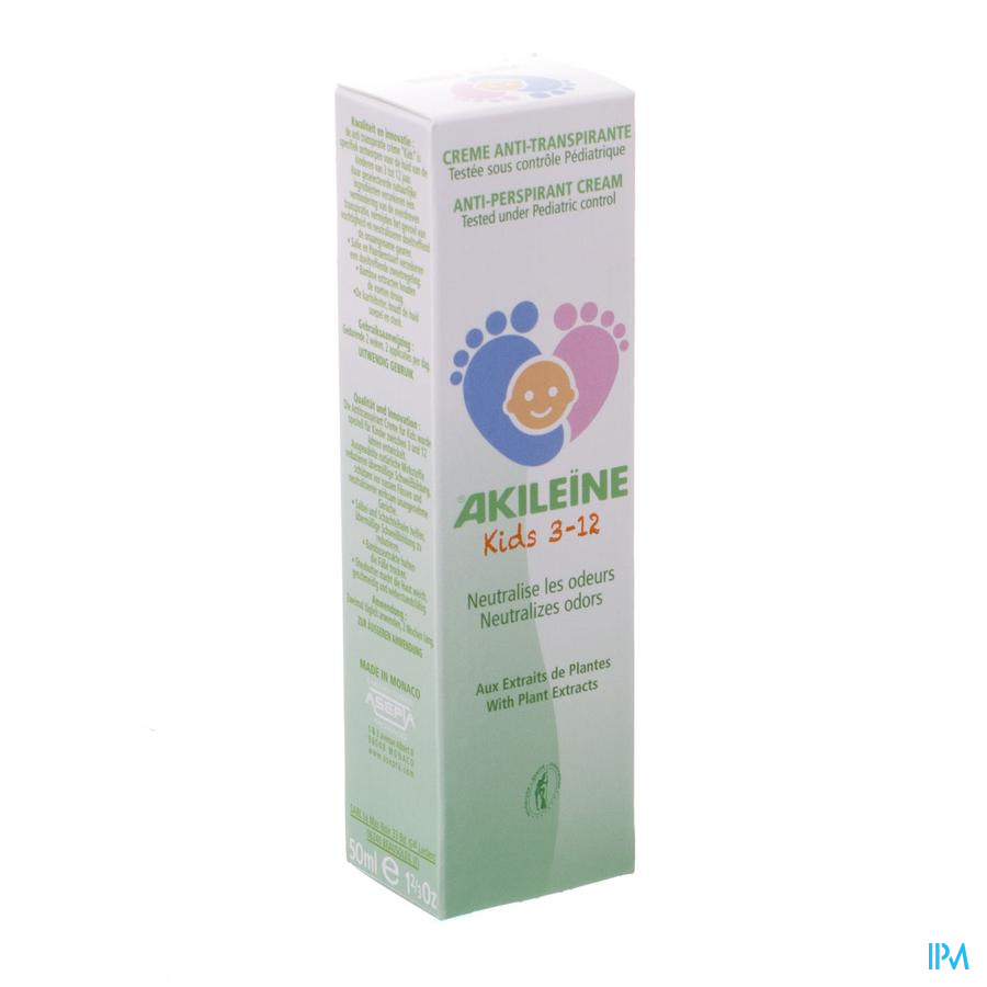 Akileine Kids 3-12 Creme A/transpirante Tube 50ml