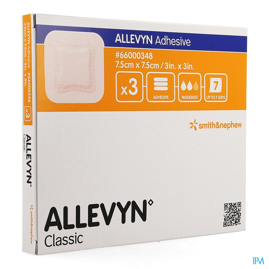 Allevyn Adh Pans Hydrocel. 7,5x 7,5cm 3 66000348