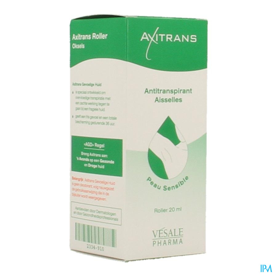 Axitrans Roller Peau Sensible A/transpirant 20ml