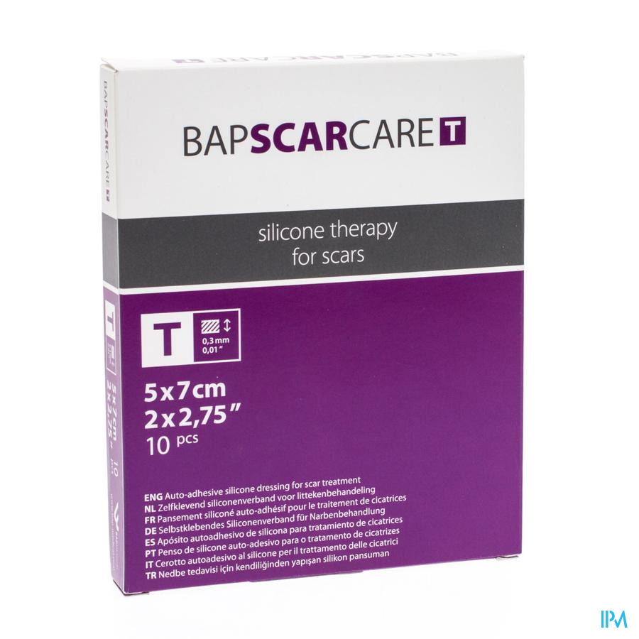 Bap Scar Care T Pans Fin Transp 5x 7cm 10 600507