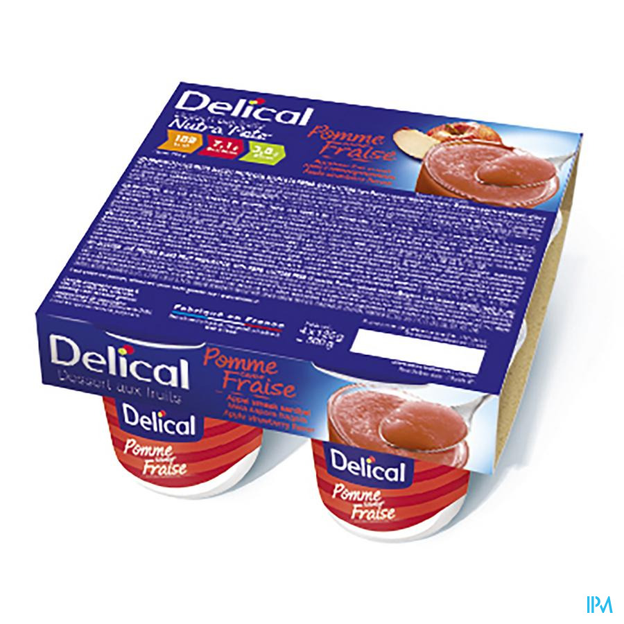 Delical Nutra Pote Pomme Fraise 4x125g