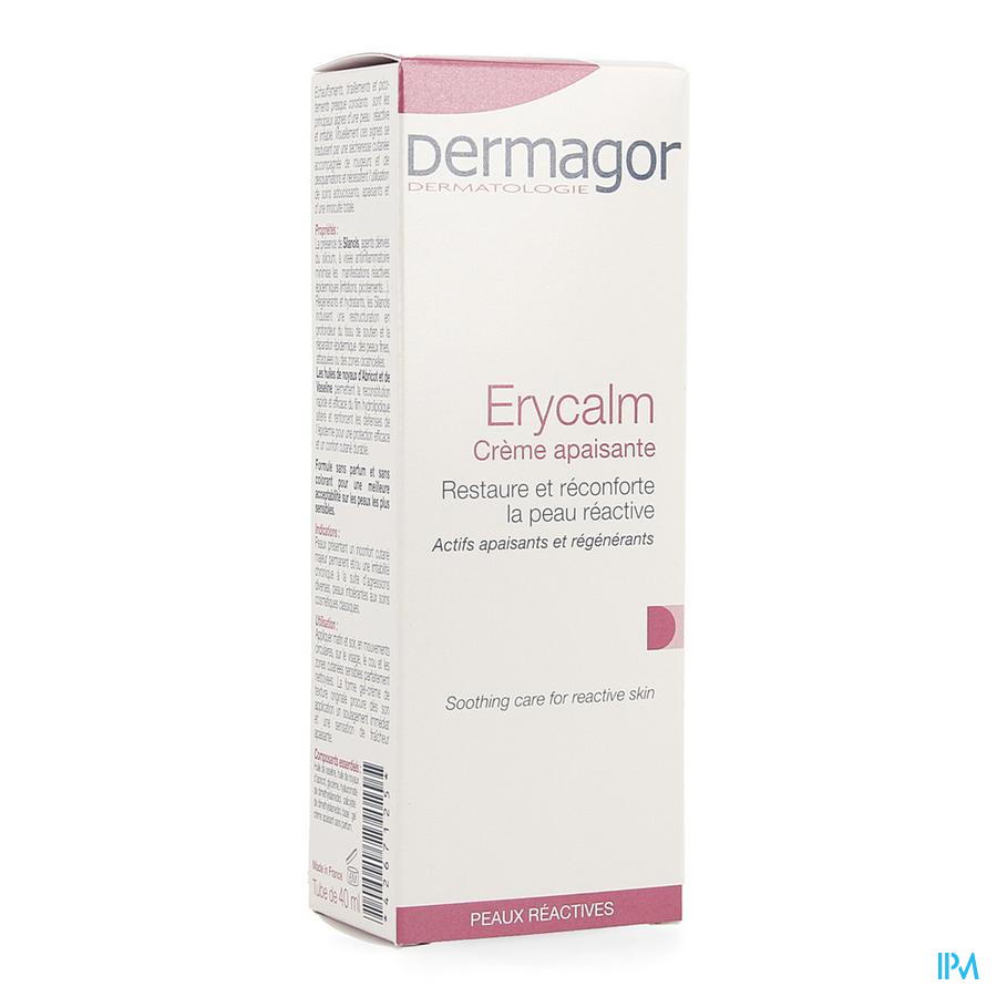 Dermagor Erycalm Soin Apaisant Peau Reactive 40ml