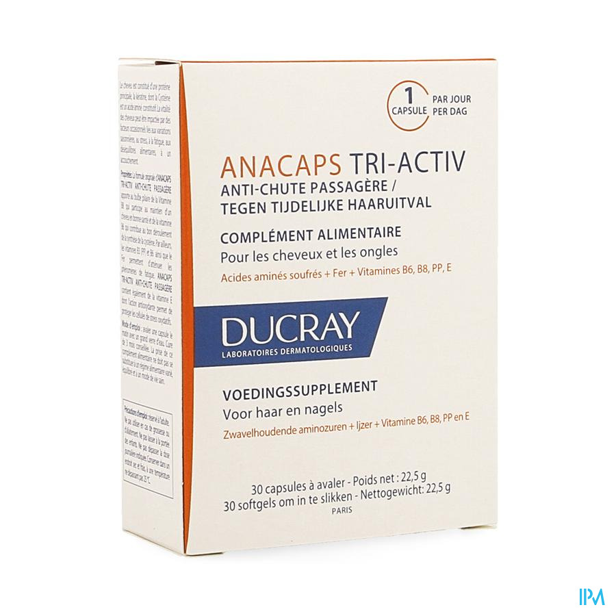 Ducray Anacaps Tri-activ A/chute Passagere Caps 30
