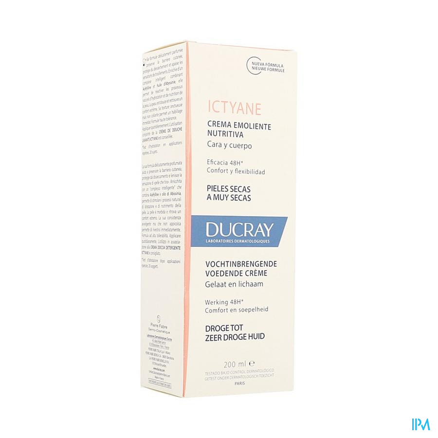 Ducray Ictyane Creme A/dessechement Tube 200ml Nf