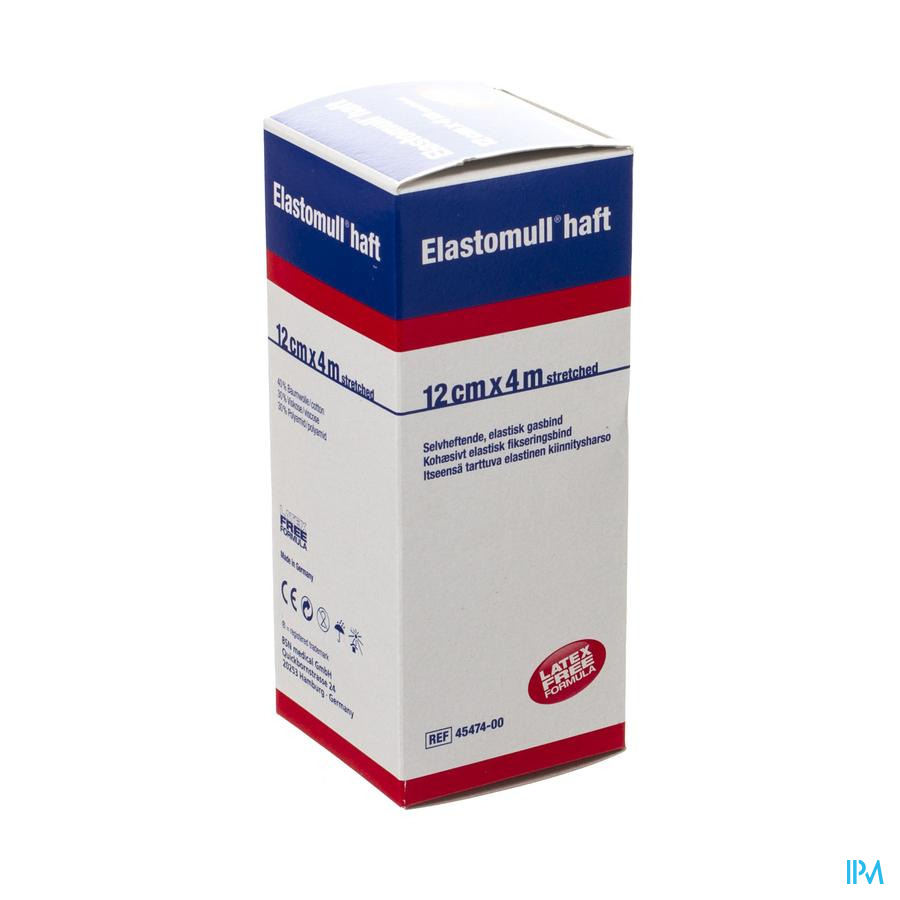 Elastomull Haft Bande Fix. Cohesif 12cmx4m 4547400