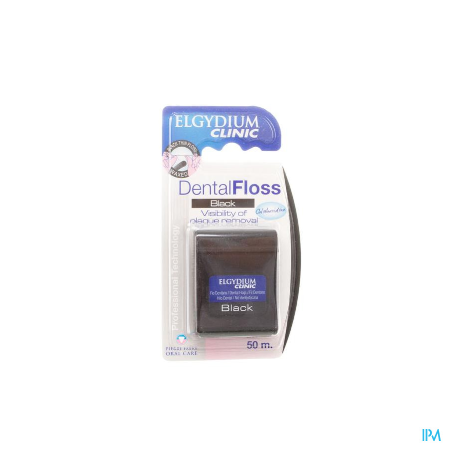 Elgydium Clinic Dental Floss Black 50m