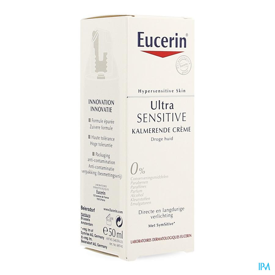 Eucerin Ultra Sensitive Soin Apais. Peau Sec 50ml