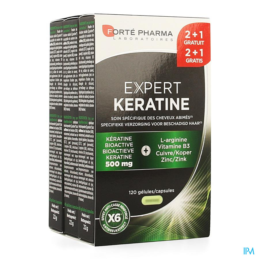 Expert Keratine Caps 120 2+1 Gratuit