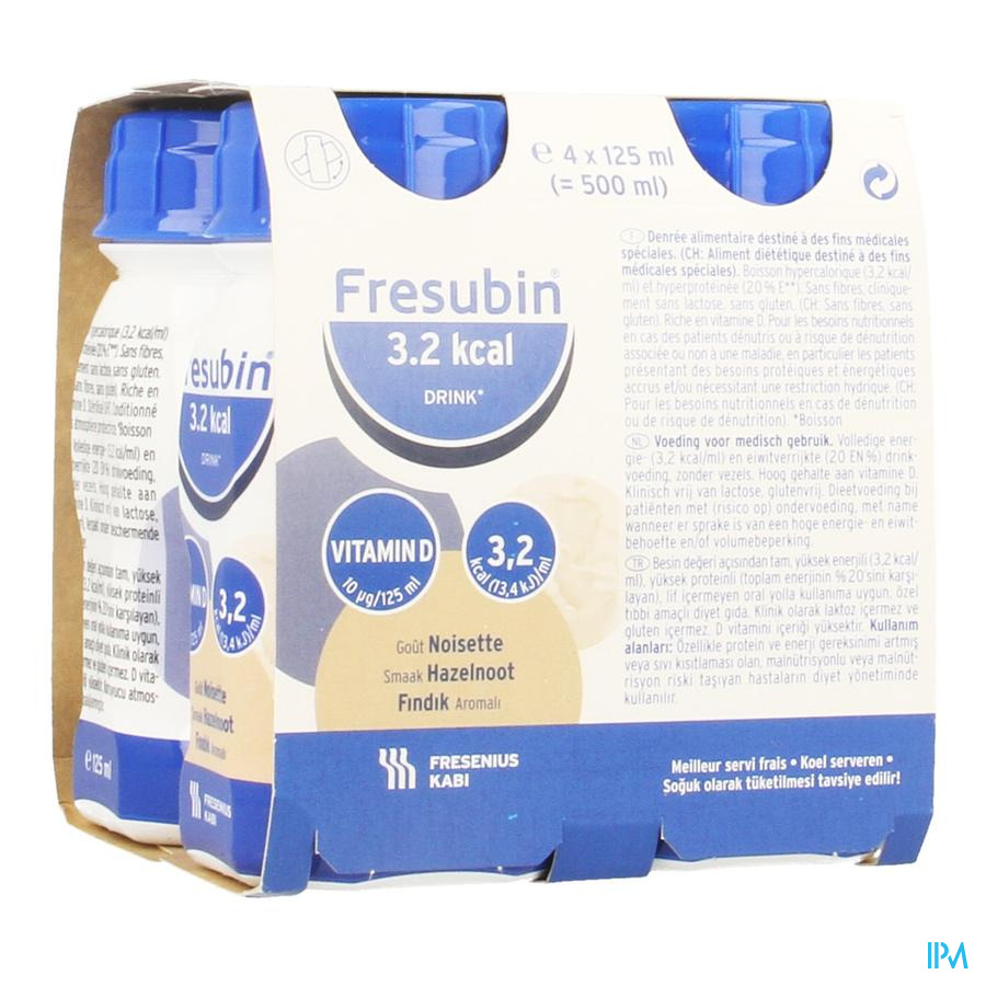 Fresubin 3,2kcal Drink Noix Easybottle 4x125ml