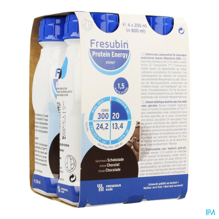 Fresubin Protein Energy Drink Chocolat Fl 4x200ml