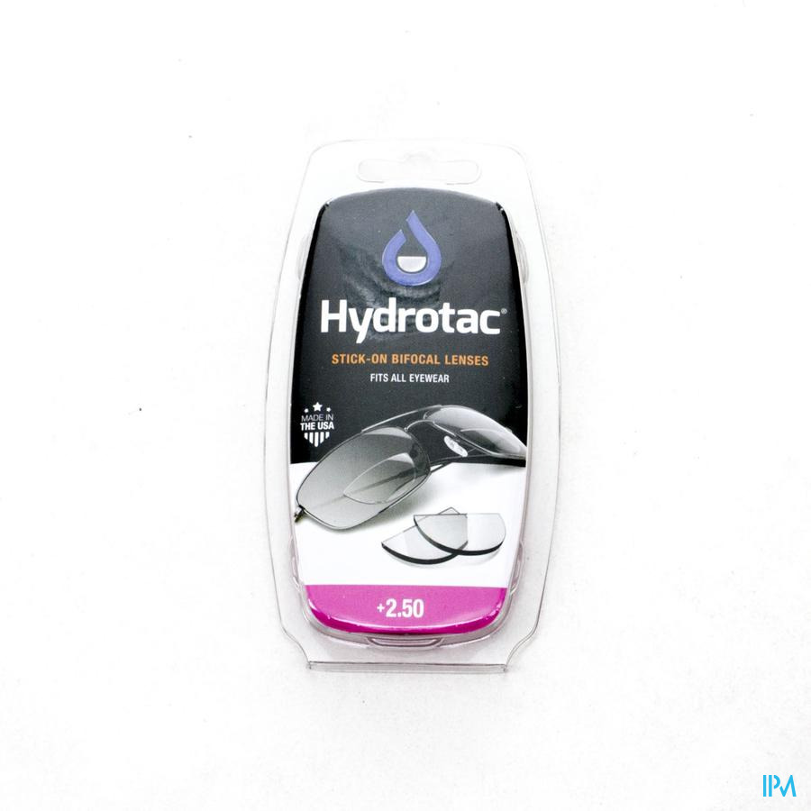 Hydrotac Stick-on Bifocal Lenses +2.50 2