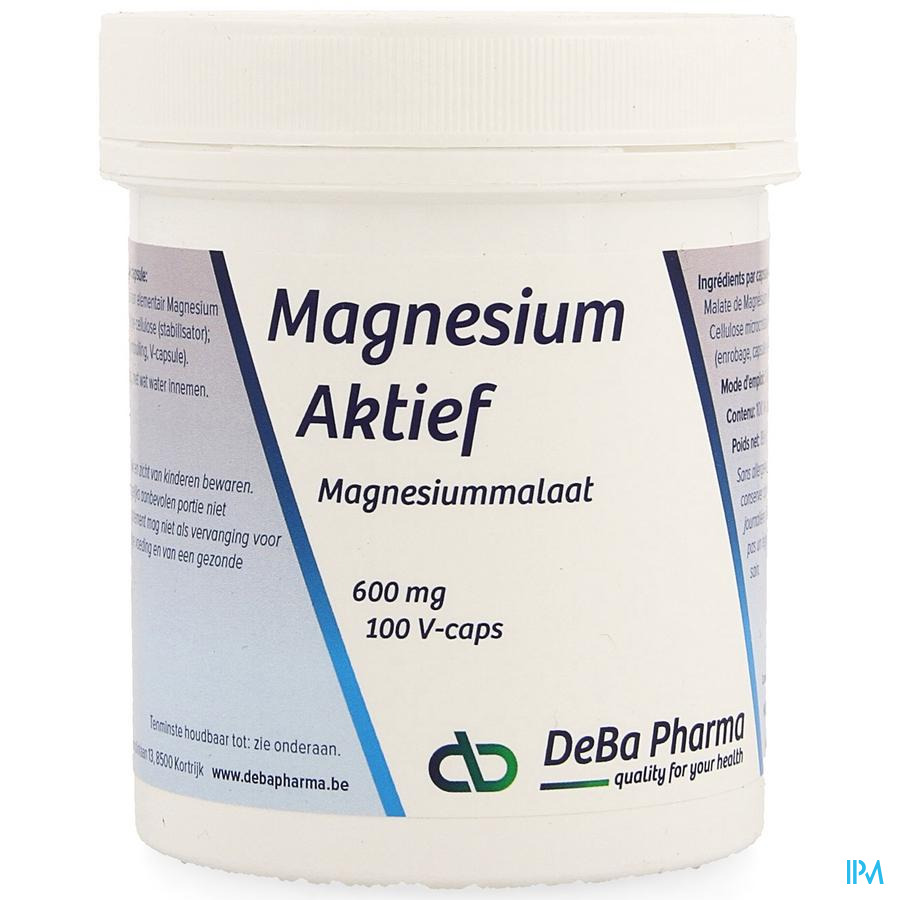 Magnesium Actif Caps 100 X 600mg Deba