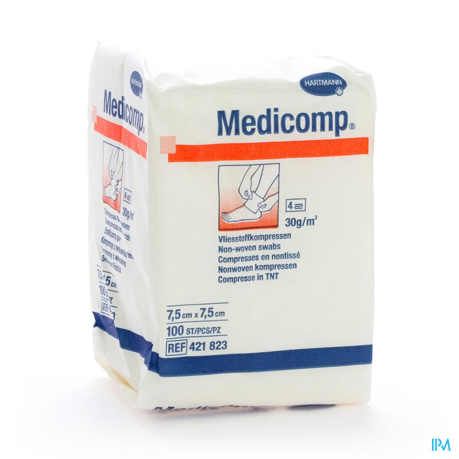 Medicomp 7,5x7,5cm 4pl. Nst. 100 P/s