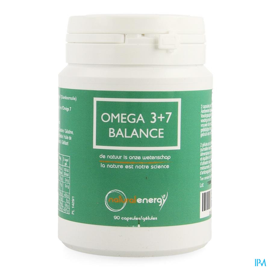 Omega 3+7 Balance Natural Energy Caps 90