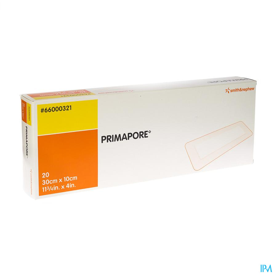 Primapore S&n Pans Post-op 30cmx10cm 20 66000321