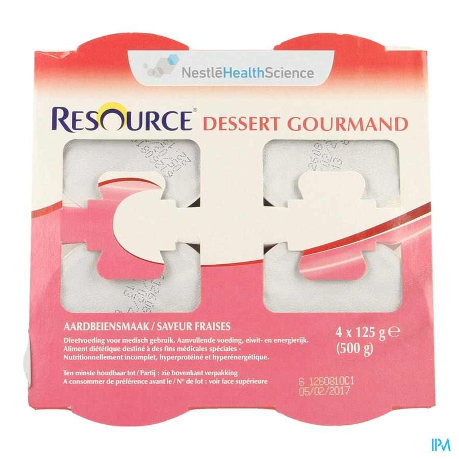 Resource Dessert Gourmand Fraise 4x125g 12311130