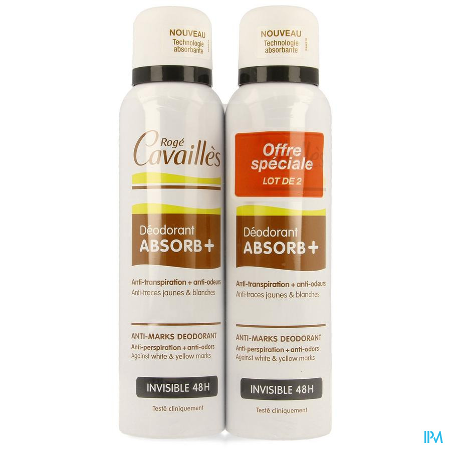 Roge Cavailles Deo Spray Invisible Duo 2x150ml