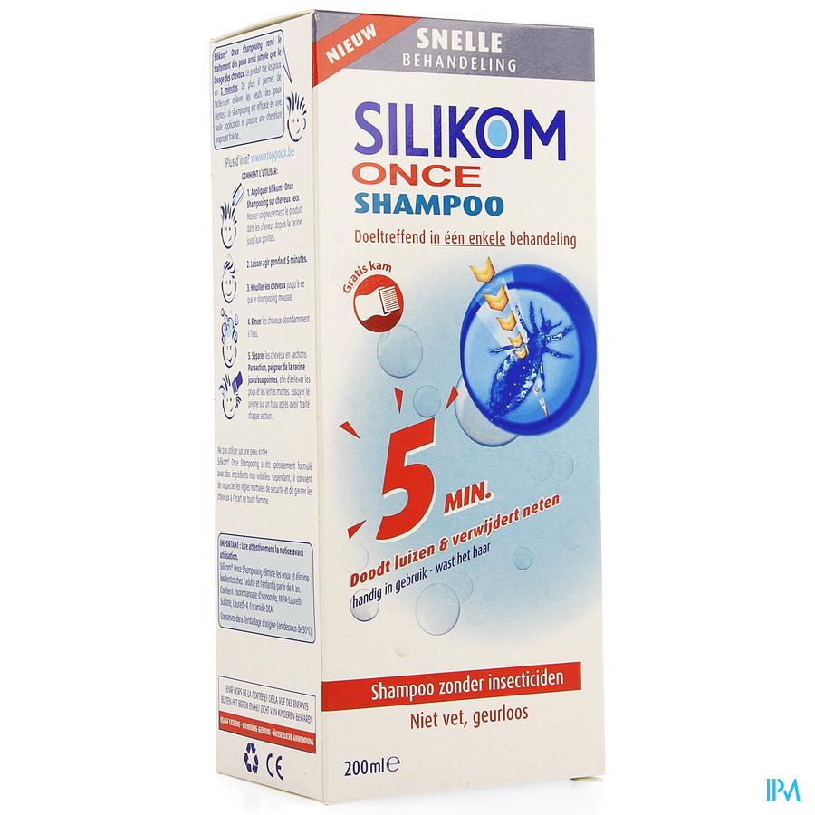 Silikom Once Shampooing Contre poux&lentes 200ml 