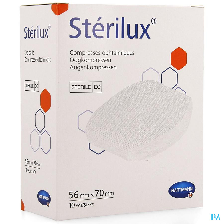 Sterilux Comp.ocul. 56x70 St.10 P/s