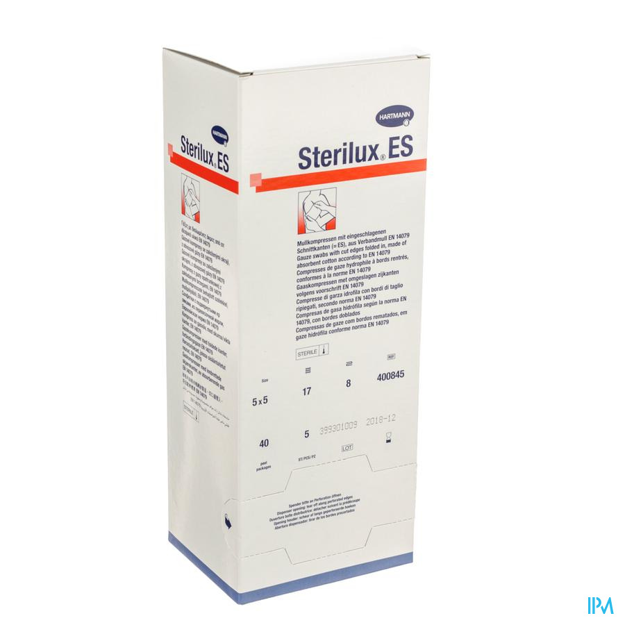 Sterilux Es 5x5cm 8pl.st. 40x5 P/s
