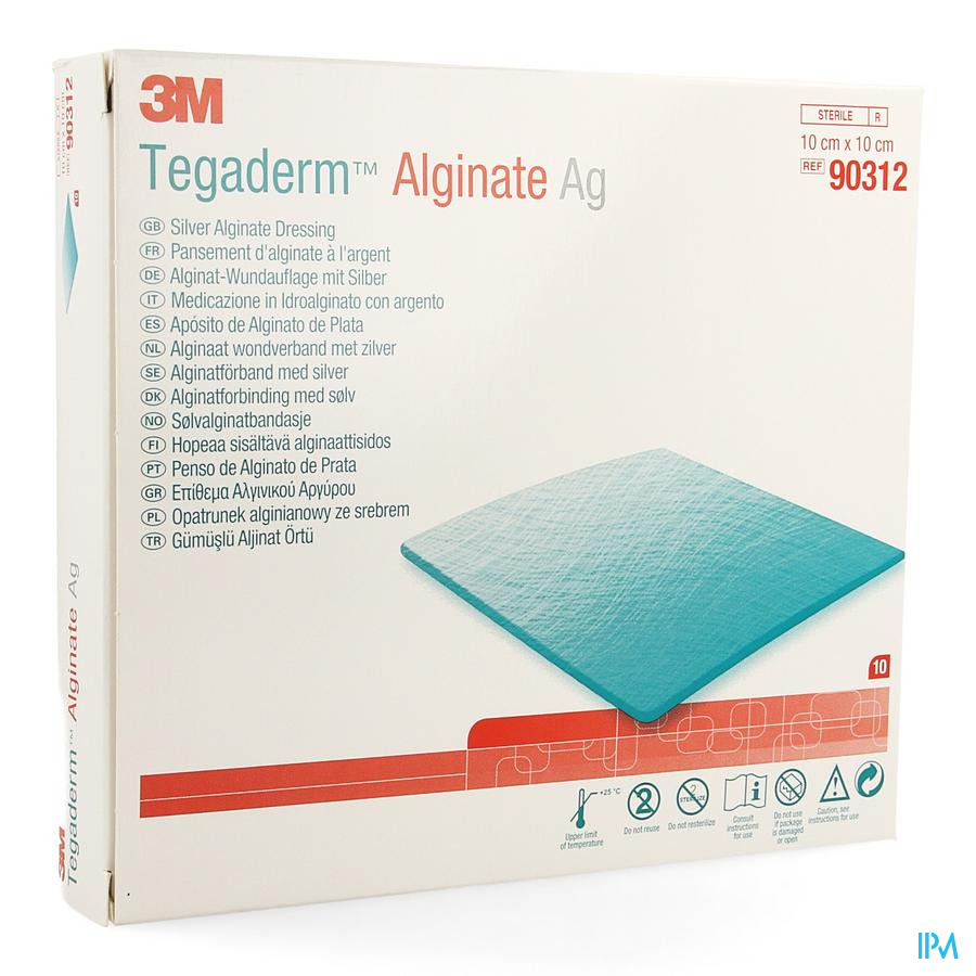 Tegaderm Alginate Ag 10cmx10cm 10 90312