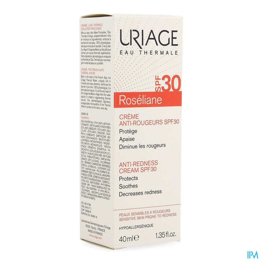 Uriage Roseliane Creme Anti Rougeurs Ip30 40ml